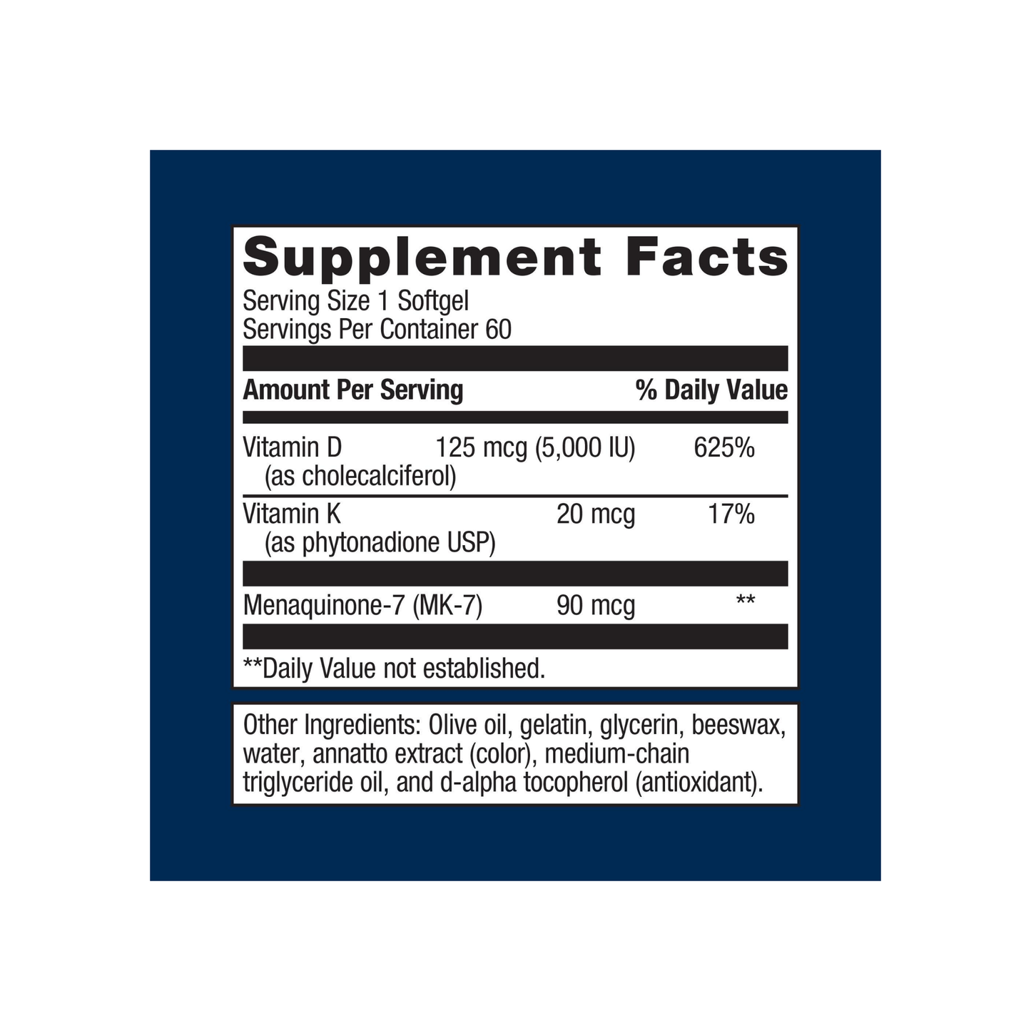 Vitamin D3 5000 + K