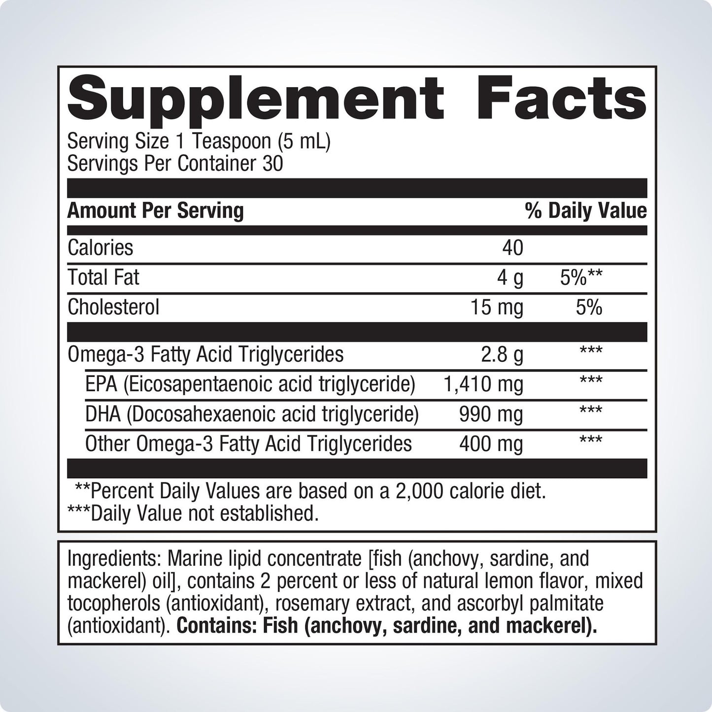 OmegaGenics® Fish Oil EPA-DHA Liquid 2400 mg