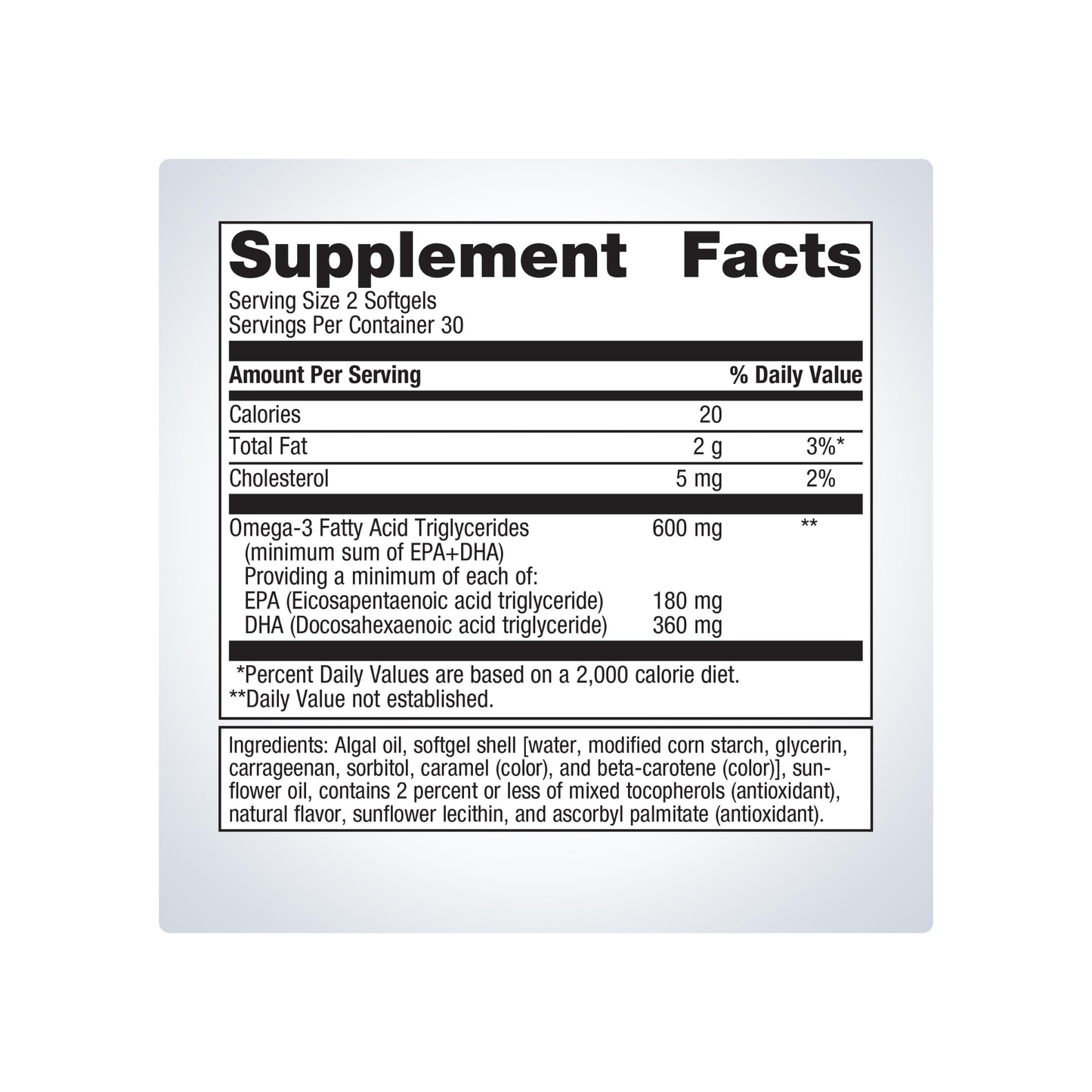 OmegaGenics® Algae Omega-3s